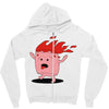 marshmallow prend feu Zipper Hoodie