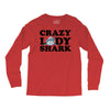 crazy lady shark Long Sleeve Shirts