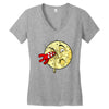 moon rocket Women's V-Neck T-Shirt