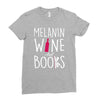 melanin wine and books Ladies Fitted T-Shirt