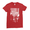 banksy street art zebra bar code Ladies Fitted T-Shirt
