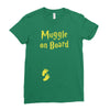Muggle On Board Yellow Ladies Fitted T-Shirt