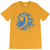 bass clef in blue T-Shirt