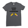 down with homework Ladies Fitted T-Shirt