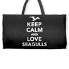 keep calm and love seagulls Weekender Totes