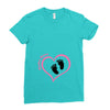 Custom baby girl name maternity design Ladies Fitted T-Shirt