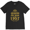queens are born in 1957 V-Neck Tee