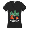 Happy Camper Women's V-Neck T-Shirt