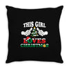 This Girl Loves Christmas Throw Pillow