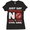 say no to civil war Ladies Fitted T-Shirt