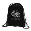 freedom machine Drawstring Bags