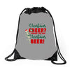 christmas cheer i thought you said christmas beer Drawstring Bags