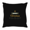 snow merry christmas Throw Pillow