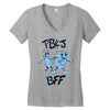 peanut butter and jelly   bff Women's V-Neck T-Shirt