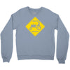 tractor crossing farmer's road warning sign Crewneck Sweatshirt