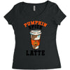 pumpkin space latte Women's Triblend Scoop T-shirt