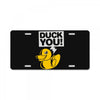 duck you License Plate