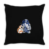 droid hug Throw Pillow