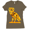 owl Ladies Fitted T-Shirt