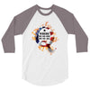 American Flag Q Fire 3/4 Sleeve Shirt