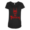 screaming skull Maternity Scoop Neck T-shirt