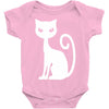 white cat funny Baby Onesie
