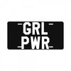 girl power white logo License Plate