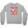 touch my elf christmas fun and naughty Crewneck Sweatshirt