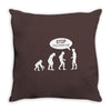 banksy funny human evolution indie Throw Pillow