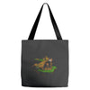 the tree, the raccoon Tote Bags
