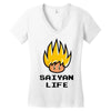 saiyan life Women's V-Neck T-Shirt
