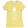 Keep Calm And Hodl Ethereum Ladies Fitted T-Shirt