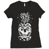 skull pineapple Ladies Fitted T-Shirt