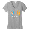 Portal Cat Women's V-Neck T-Shirt