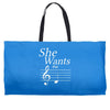 she wants the d black Weekender Totes
