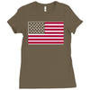 usa flag navy american Ladies Fitted T-Shirt