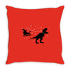 noel dinosaur Throw Pillow