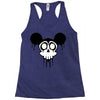 skull mickey cartoon Racerback Tank