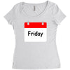 title of day of the week friday day of the week Women's Triblend Scoop T-shirt