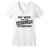 awesome husband Women's V-Neck T-Shirt