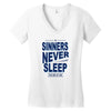 official t shirt mens you me at six sinners never sleep big all sizes Women's V-Neck T-Shirt