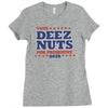 vote deez nuts Ladies Fitted T-Shirt