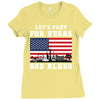 Lets Pray For Vegas, God Bless Ladies Fitted T-Shirt