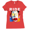 ride going blank again rock music band Ladies Fitted T-Shirt