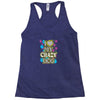 love my crazy dog Racerback Tank