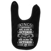 Real Kings Are Born On October 20 Baby Bibs