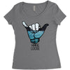 hang loose Women's Triblend Scoop T-shirt