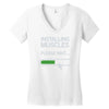 installing muscles please wait Women's V-Neck T-Shirt