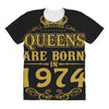 queens are born in 1974 All Over Women's T-shirt