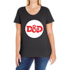 black red Ladies Curvy T-Shirt